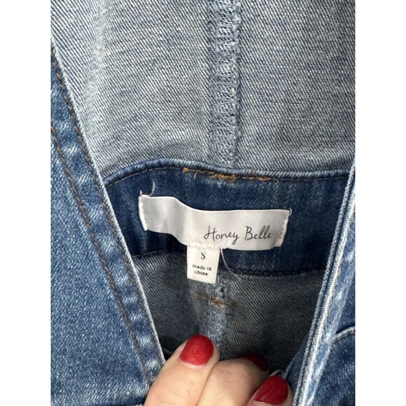 Honey Belle Flare Leg  Jumpsuit Women's Sz S V Front Plunge 70s Style - Picture 3 of 4